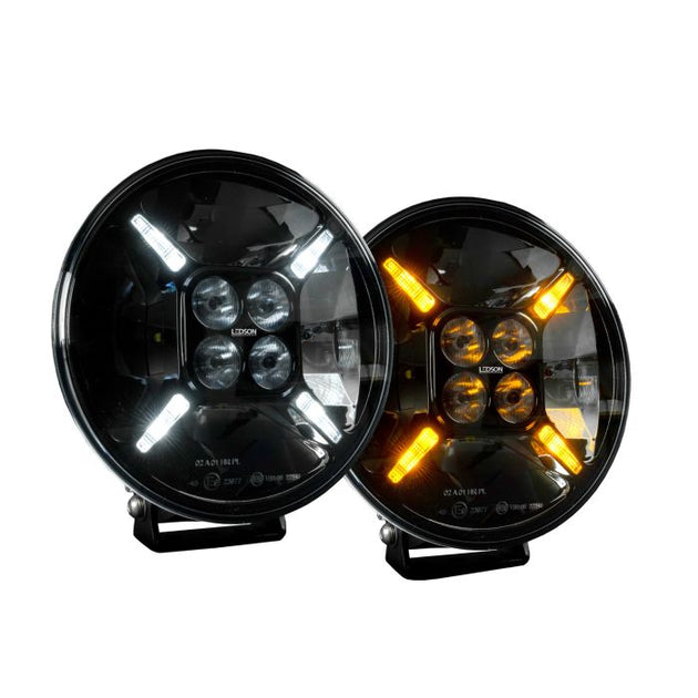 Sarox7+ Gen2 100W fjernlygter med hvidt og gult positionslys