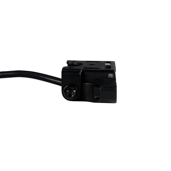 LEDSON Nano baglygte, set fra siden, med kabel og monteringsbeslag