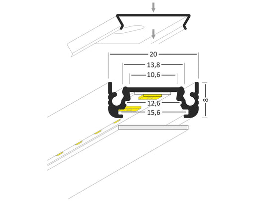 LED skinne kold hvid_2
