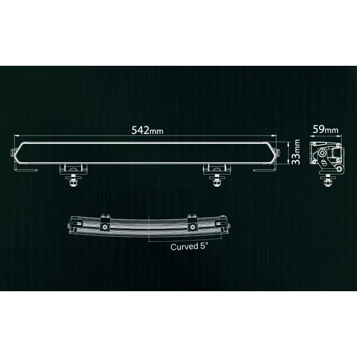 LEDSON EPIX21 Slim Curved LED Bar 21" 108W Powerboost_6